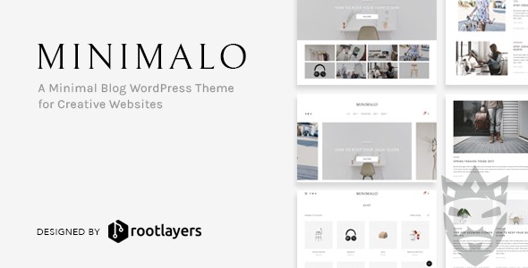 Minimalo - A Minimal Blog WordPress Theme for Creative Websites