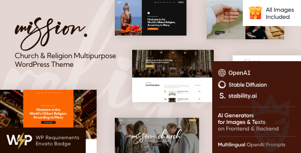 Mission - Church  Religion WordPress Theme