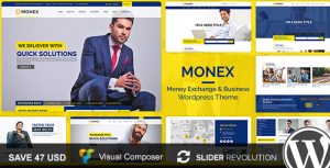 Monex - Money Exchange  Finance Business WordPress Theme