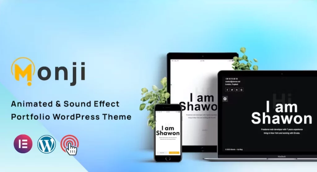 Monji – Personal Portfolio WordPress Theme