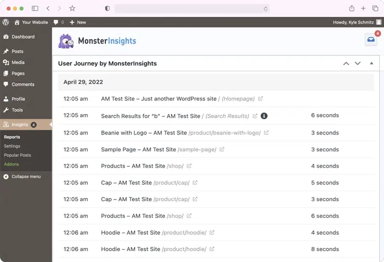 MonsterInsights User Journey