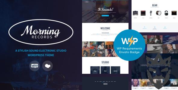 Morning Records - Music Sound Studio WordPress Theme