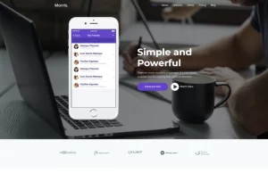 Morris - WordPress App & Product Landing Page