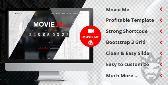 Movie Me - One Page Responsive WordPress Theme