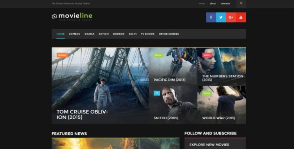 MovieLine – Online Cinema WordPress Theme