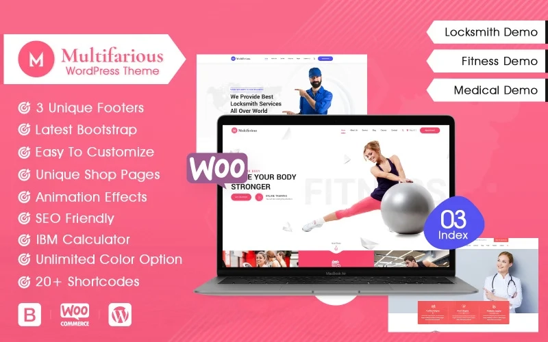 Multifarious - Multi-Concept Corporate WordPress Theme