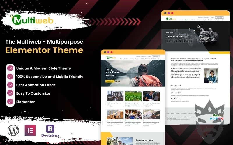 Multiweb - Multipurpose Business Theme WordPress Theme