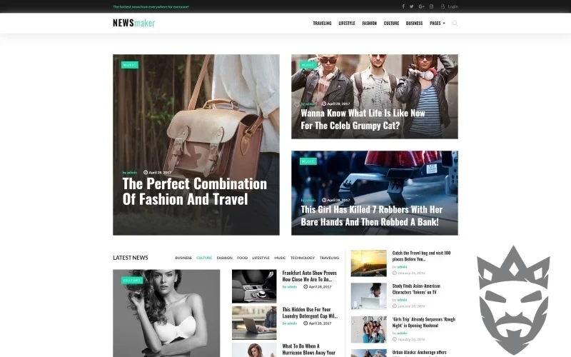 NEWSmaker - News & Magazine WordPress theme WordPress Theme