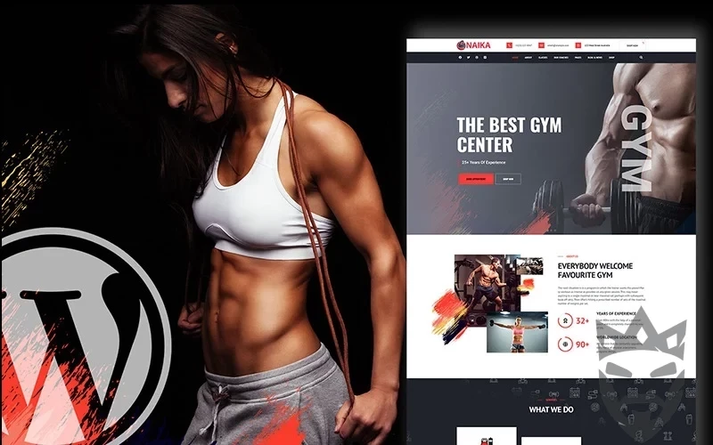 Naika Fitness Gym Shop WordPress Theme