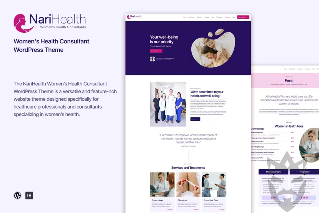 NariHealth - Women's Health Consultant WordPress