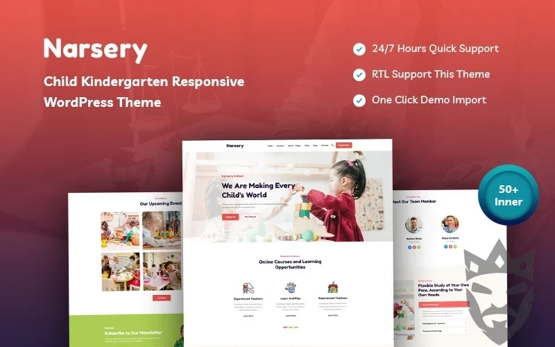 Narsery - Child Kindergarten Responsive WordPress Theme