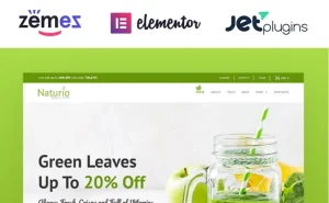 Naturio Food Store Template Elementor WooCommerce Theme