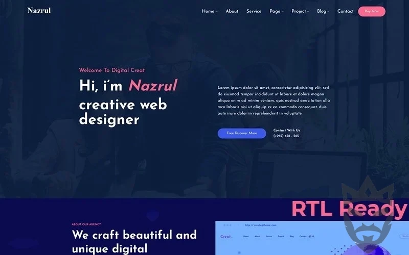 Nazrul - Personal Responsive WordPress Theme