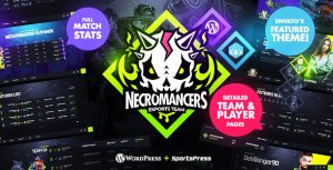 Necromancers - eSports  Gaming Team WordPress Theme