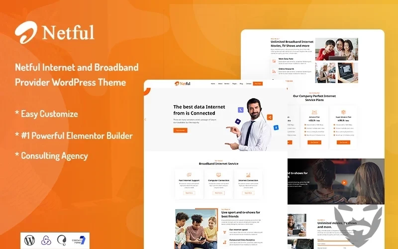 Netful - Internet and Broadband Provider WordPress Theme