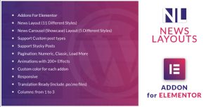 News Layouts for Elementor WordPress Plugin