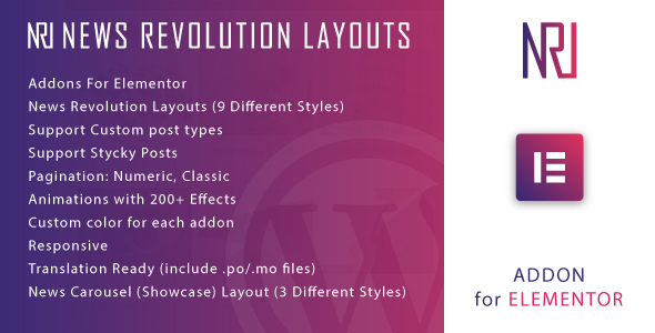 News Revolution Layouts for Elementor WordPress Plugin