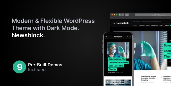 Newsblock - News  Magazine WordPress Theme with Dark Mode