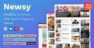 Newsy - Viral News  Magazine WordPress Theme