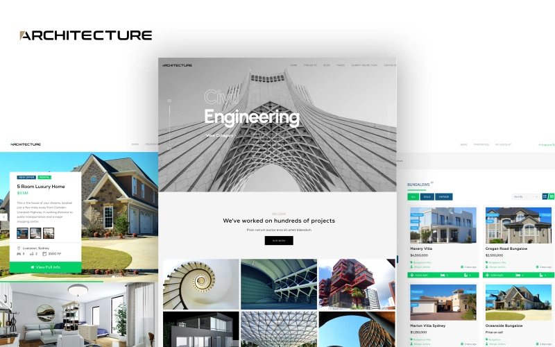 Nexus Architecture and Real Estate WordPress Theme