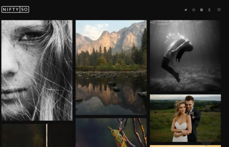 Niftyfifty – Photography WordPress Theme