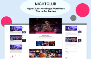 Night Club - One Page WordPress Theme For Parties