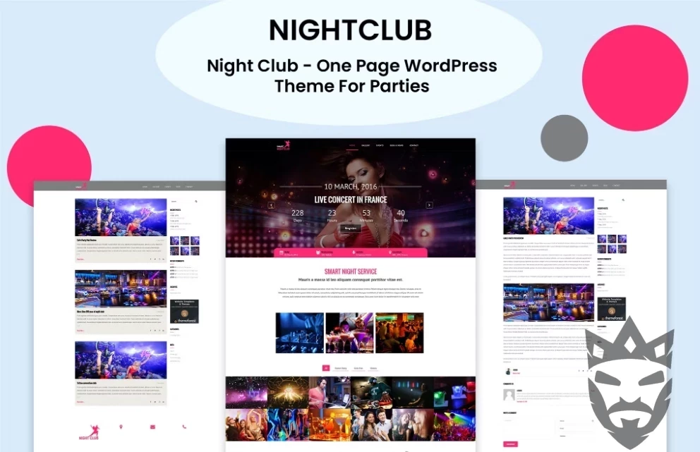 Night Club - One Page WordPress Theme For Parties