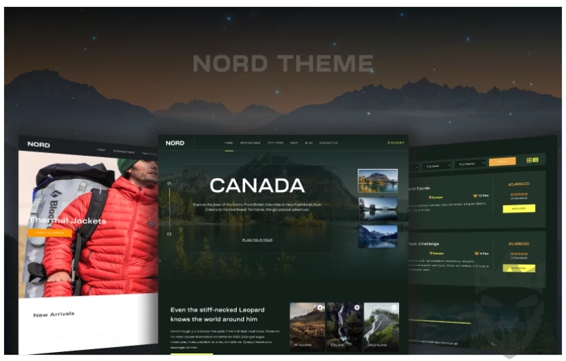 Nord Tours and Travel Woocommerce Wordpress Theme