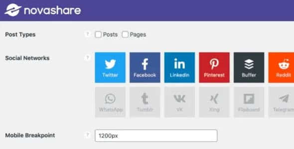 Novashare - WordPress Social Sharing Plugin