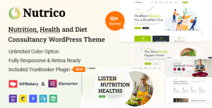 Nutrico - Nutrition Health Services WordPress Theme + Appointment Booking