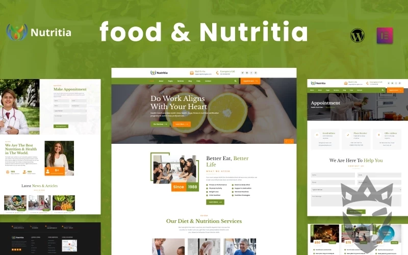 Nutritia - Nutrition WordPress Theme