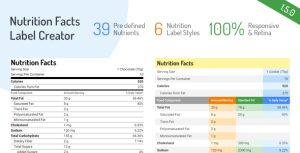 Nutrition Facts Label Creator