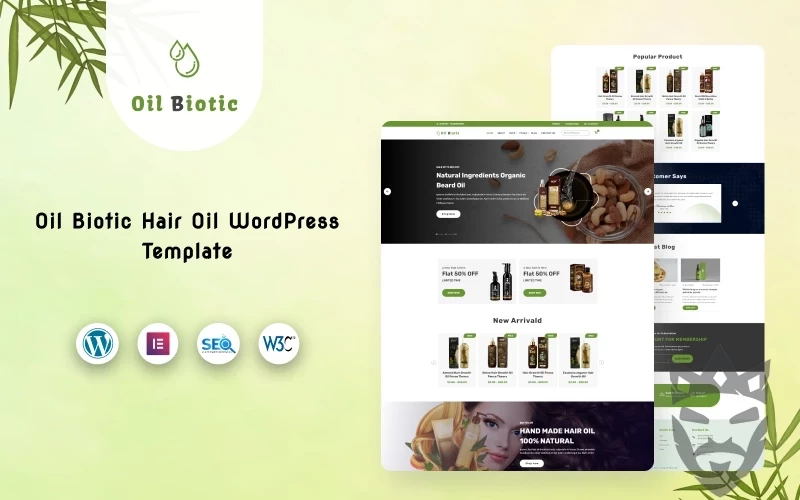 Oilbiotic - Hair Oil Wordpress Theme WordPress Theme