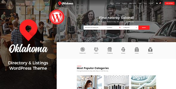 Oklahoma - Directory  Listings WordPress Theme