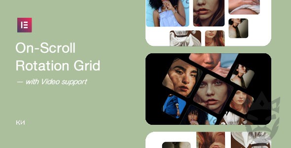 On-Scroll Rotation Grid For Elementor