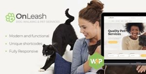 OnLeash | Dog Walking  Pet Services Veterinary WordPress Theme