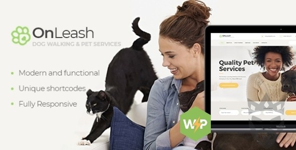 OnLeash | Dog Walking  Pet Services Veterinary WordPress Theme