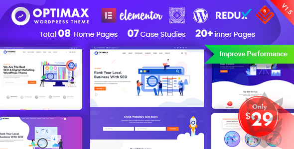 Optimax - SEO  Marketing WordPress Theme