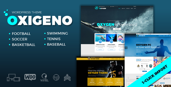 Oxigeno – Sports Club  Team WordPress Theme