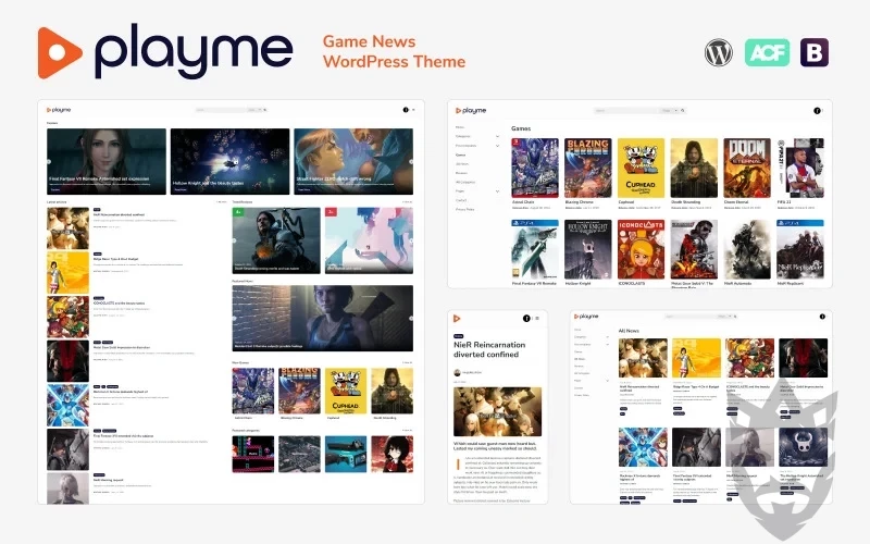 PLAYME - Video Games News WordPress Theme