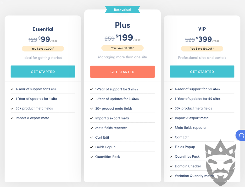 PPOM Price Table Add-on