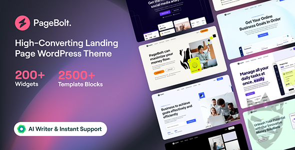 PageBolt - Landing Page WordPress Theme