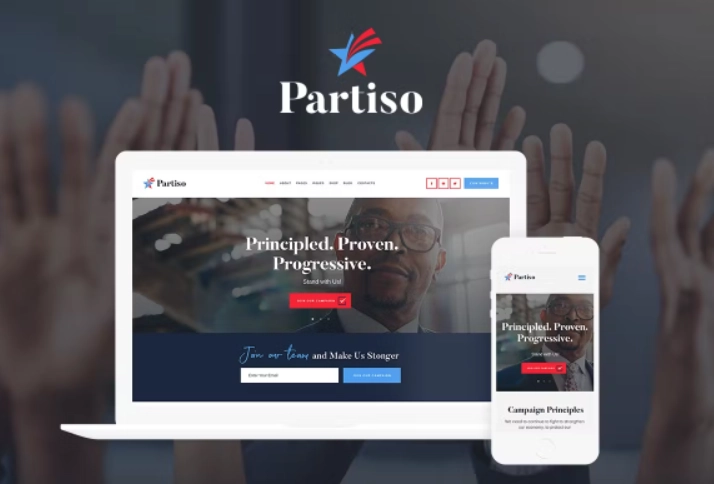 Partiso - Powerful Political WordPress Theme