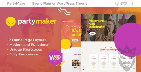 PartyMaker | Event Planner  Wedding Agency WordPress Theme