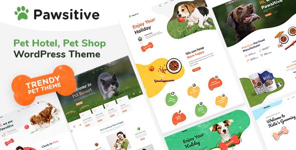 Pawsitive - Pet Care  Shop WordPress Theme