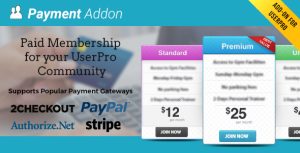 Payment Addon for UserPro