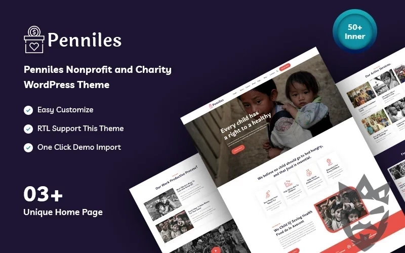 Penniles - Nonprofit and Charity WordPress Theme