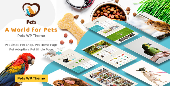 Pet World - Dog Care  Pet Shop WordPress Theme