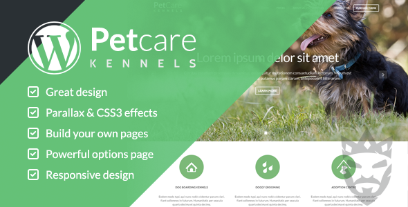 PetCare Dog Kennels WordPress Theme