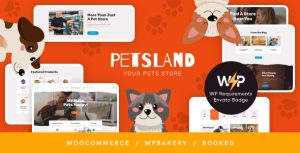 Pets Land | Domestic Animals Shop  Veterinary WordPress Theme